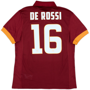 2013-14 Roma Authentic Home Shirt De Rossi #16 - 9/10 - (M)
