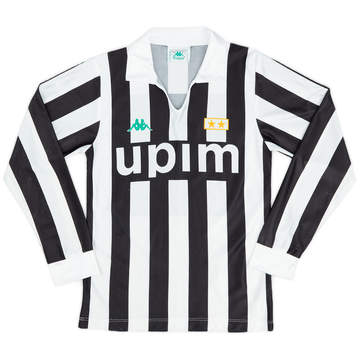 1991-92 Juventus Basic Home L/S Shirt - 8/10 - (XS)