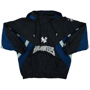 1990s New York Yankees Starter 1/2 Zip Rain Coat - 7/10 - (XL)
