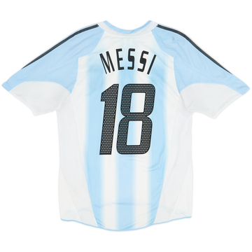 2004-05 Argentina Home Shirt Messi #18 - 6/10 - (S)
