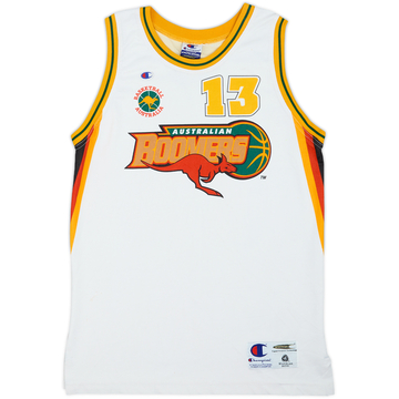 2000-01 Australia Boomers Longley #13 Champion Home Jersey - 5/10 - (S)