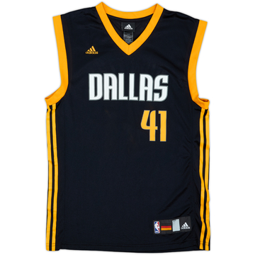 2008-09 Dallas Mavericks Nowitzki #41 adidas Alternate Jersey - 9/10 - (S)