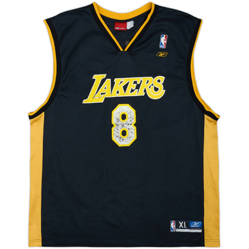 2002-06 LA Lakers Bryant #8 Reebok Alternate Jersey - 4/10 - (XL)