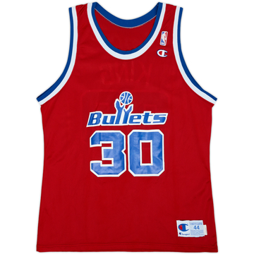 Camiseta Champion de visitante del Washington Bullets 1990-91 King #30 - 9/10 - (L)