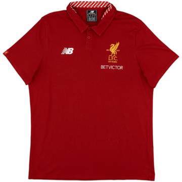2017-18 Liverpool New Balance Polo Shirt - 9/10 - (XL)