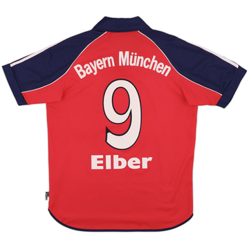 1999-01 Bayern Munich Home Shirt Elber #9 - 7/10 - (XL.Boys)