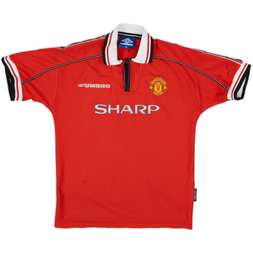 1998-00 Manchester United Home Shirt - 5/10 - (L.Boys)