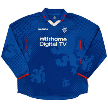 2002-03 Rangers Home L/S Shirt - 9/10 - (XXL)