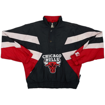1990s Chicago Bulls Starter 1/2 Zip Windbreaker Jacket - 6/10 - (M.Boys)
