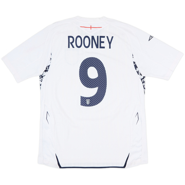 2007-09 England Home Shirt Rooney #9 - 6/10 - (L)