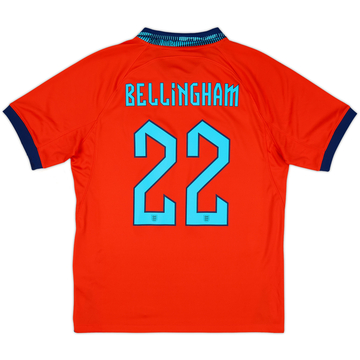 2022-23 England Away Shirt Bellingham #22 - 6/10 - (S)