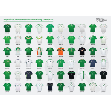 1978-2020 Ireland Historical Shirt Poster