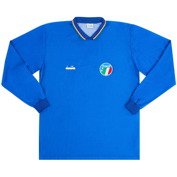 1986-91 Italy Home L/S Shirt - 5/10 - (L)