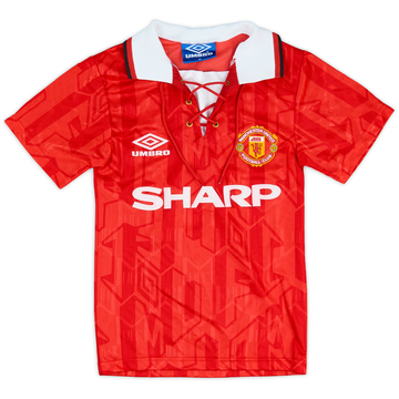 1992-94 Manchester United Home Shirt - 8/10 - (S.Boys)