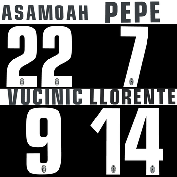 2012-13 Juventus Home Name Set