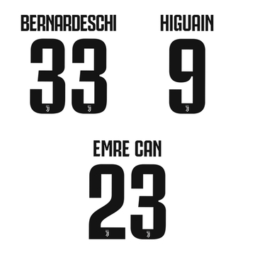2018-19 Juventus Home & Away Name Set