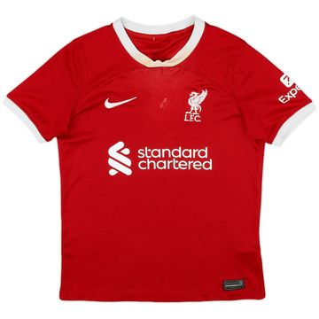2023-24 Liverpool Home Shirt - 4/10 - (M.Boys)