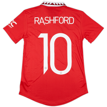 2022-23 Manchester United Home Shirt Rashford #10 (Women's XS)