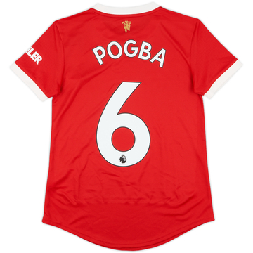 2021-22 Manchester United Home Shirt Pogba #6 (Women's XS)