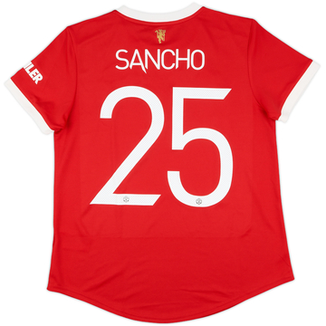 2021-22 Manchester United Home Shirt Sancho #25 (Women's L)