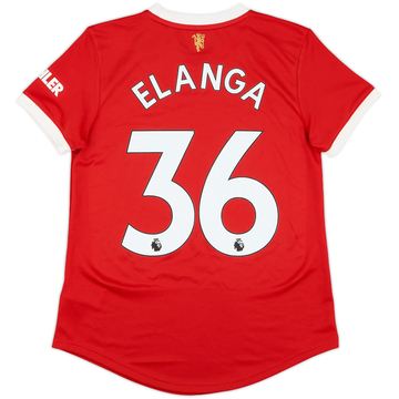 2021-22 Manchester United Home Shirt Elanga #36 (Women's M)