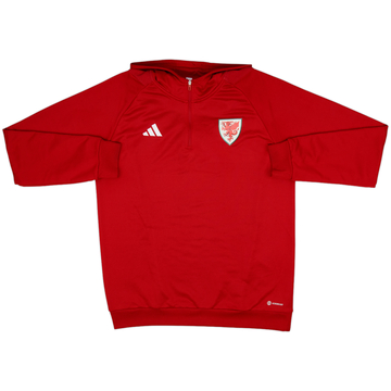 2022-23 Wales adidas 1/4 Zip Hooded Drill Top - 10/10 - (L)