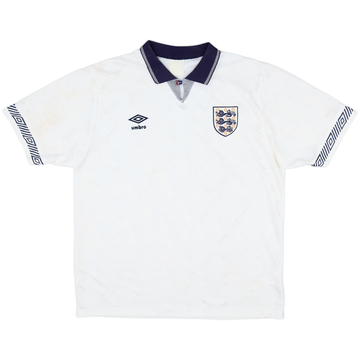 1990-92 England Home Shirt - 9/10 - (L)