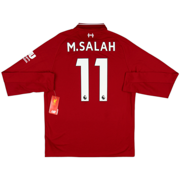 2018-19 Liverpool Home L/S Shirt M.Salah #11 (S)