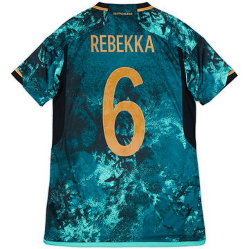 2023 Germany Women Away Shirt Rebekka #6 (Women's S)