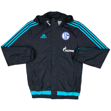 2015-16 Schalke adidas Hooded Rain Jacket - 9/10 - (S)