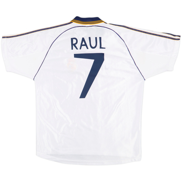 1998-00 Real Madrid Home Shirt Raul #7 - 6/10 - (XXL)