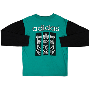 1999-00 Liverpool adidas Cotton L/S Tee - 8/10 - (S)