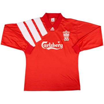 1992-93 Liverpool Centenary Player Issue Home L/S Shirt - 9/10 - (L/XL)