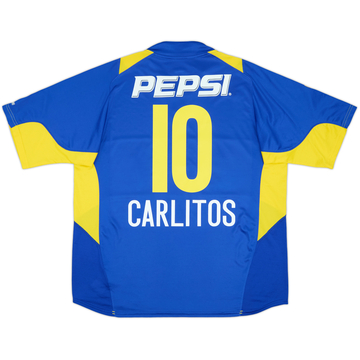 2004-05 Boca Juniors Home Shirt Carlitos #10 - 9/10 - (XL)