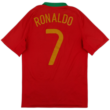 2008-10 Portugal Home Shirt Ronaldo #7 - 7/10 - (S)