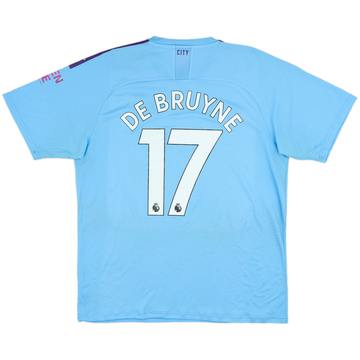 2019-20 Manchester City Home Shirt De Bruyne #17 - 5/10 - (XL)