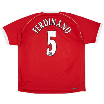 2006-07 Manchester United Home Shirt Ferdinand #5 - 10/10 - (XL)