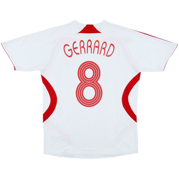 2007-08 Liverpool Away Shirt Gerrard #8 - 7/10 - (L)