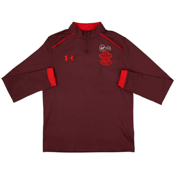 2017-18 Southampton Under Armour Staff Issue 1/4 Zip Drill Top 'MH' - 9/10 - (L)