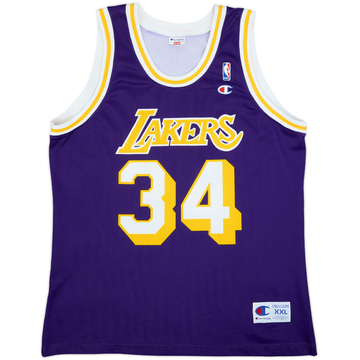 1996-99 LA Lakers O'Neal #32 Champion Away Jersey - 9/10 - (XXL)