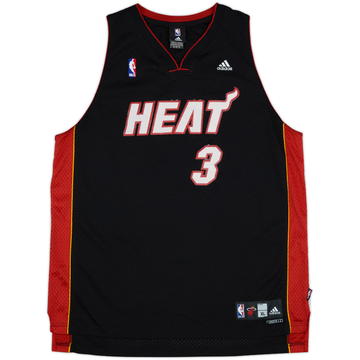 2006-10 Miami Heat Wade #3 adidas Swingman Away Jersey - 5/10 - (XL)