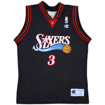 2000-06 Philadelphia 76ers Iverson #3 Champion Away Jersey - 9/10 - (L.Boys)