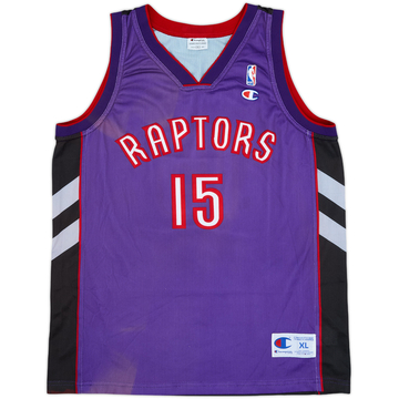 1999-03 Toronto Raptors Carter #15 Champion Away Jersey - 7/10 - (XL)