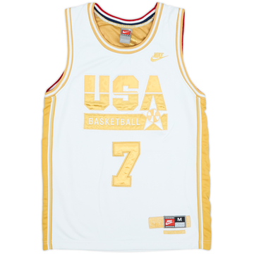 1992 USA Bird #7 Nike Authentic Dream Team Home Jersey - 9/10 - (M.Boys)