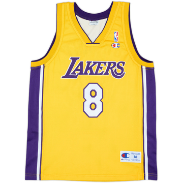 1999-06 LA Lakers Bryant #8 Champion Home Jersey - 9/10 - (M)