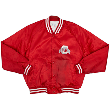 1990s Ohio State Buckeyes Chalk Line Satin Varsity Jacket - 6/10 - (XL)