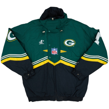 1990s Green Bay Packers Logo Athletic Rain Coat - 6/10 - (L)
