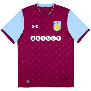 2017-18 Aston Villa Home Shirt - 7/10 - (L)