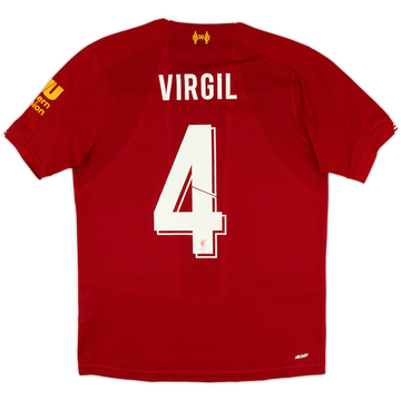 2019-20 Liverpool Home Shirt Virgil #4 - 10/10 - (S)