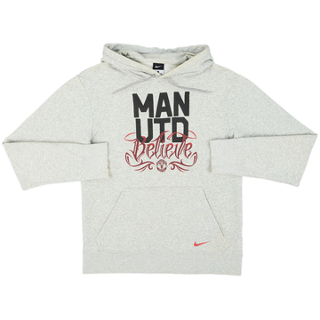 2011-12 Manchester United Nike Hooded Sweat Top - 7/10 - (S)